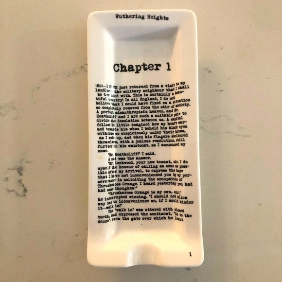 Emily Bronte-Wuthering Heights Spoon Rest~Trinket Dish - Picture 1 of 7